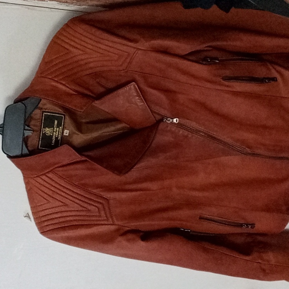 Leather Factory ladies natural leather moto style jacket